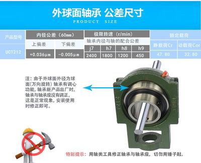 【HRB UCT212 哈轴外球面 哈尔滨轴承 带座 滑块坐 T90512 品牌直销】价格_厂家_图片 -